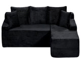 94.06 Inch Right Chaise L Shaped Boneless Cloud Sectional Sofa, Modular Corduroy Couch with Arm W1193P539072