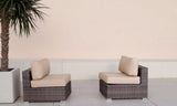 28" Wide Armless Outdoor Chairs with Cushions Fully Assembled B120P352239