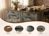 Tilt Out Trash Can Cabinet for Kitchen, Double 10-Gallon Hidden Trash Cabinet with Drawer, Farmhouse 66285862