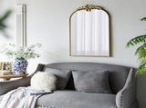 24" x 42" Arched Wall Mirror with Gold Metal Frame, Wall Mirror for Living Room Bedroom Hallway W2078135195