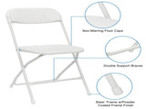 4pcs Injection Molding Classic Garden Plastic Folding Chair White 58509181