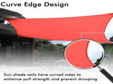 12'X16' Scarlet HDPE sunshade sail 58401428