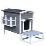 ZNTS Wooden Cat House （Prohibited by WalMart） 71933952