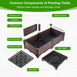 31.5x31.5x19.6in Raised Garden Beds Outdoor, Polypropylene Planter Boxes Outdoor for Vegetables, 70829699