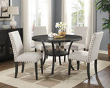 Biony Fabric Dining Chairs with Nailhead Trim, Set of 2, Tan T2574P164549