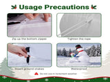 5.91FT Melting Snowman with Hair Dryer Christmas Inflatable Decoration, 5 LED Lights, 210D 38718022
