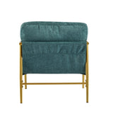 27.56" Modern Accent Chair with Plush Cushions, Minimalist Metal Frame, and Wooden Armrest Design N767P215306Z