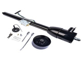 Black 32" Floor Shift Tilt Manual Steering Column w/ Key & 9 Hole Wheel Adpater 01425501