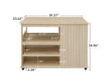 Kitchen Island Cart,Rolling Serving Utility Trolley Cart Modern Kitchen Island with Storage Drawer W688P194208