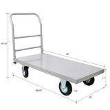 Platform Truck Industrial Flat Dolly Cart with Wheels - Heavy Duty 24 x 48 Cart - 2000lb Capacity W46577218