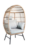 Outdoor Garden Wicker Egg And Footstool Patio Chaise, With Cushions, Outdoor Indoor Basket W2337P151815