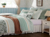 9 Piece Cotton Percale Comforter Set Aqua Cal King B03596966