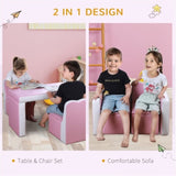 Kids 2-in-1 Sofa Sets-Pink 58179062