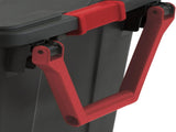 40 Gallon Durable Plastic Storage Tote with Latching Lid and Pull Handle, Black, 2 Pack 51853524