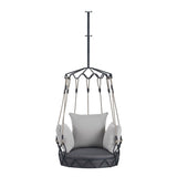Outdoor Porch Swing Chair Hanging Basket, Hanging Chair with UV Resistant Cushion, Olefin Fabric for 90485341