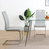 Modern Dining Chairs with Faux Leather Padded Seat Dining Living Room Chairs Upholstered Chair with W210127288
