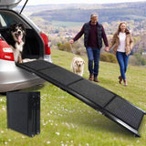 Dog Ramp for Car, 63" Long & 17" Wide Folding Portable Pet Stair Ramp with Non-Slip Rug Surface, 48052833