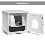 20"White Wooden Cat Litter Box End Table 25048537