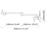 Brass Foldable Kitchen Faucet Rotatable Tap Only for Cold Water Chrome 38584869