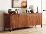 59" Rustic Sideboard Buffet Cabinet Credenza with 4 Doors & 2 Shelves,Farmhouse Wood Accent Storage W2263P531251