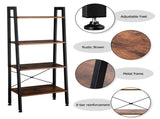 4 Tiers Industrial Ladder Shelf, Vintage Bookshelf, Storage Rack Shelf for Office, Bathroom, Living 96944196
