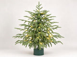 2 FT Rotating Pre-Lit Mini Christmas Tree with 8 Songs, Warm White LED Lights, PE Artificial Spruce 20392552
