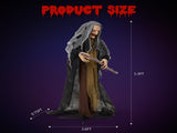 5.3ft Witch with Crutch Halloween Standing Decoration 94364188