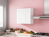 27 Inch White Shaker Double Door Wall Cabinet Solid Wood with 2 adjustable shelves Ready to Assemble T2950P366457