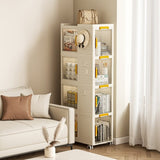 4-Tier Rolling Storage bookcase with Wheels, Large Capacity Storage bins, Mobile Multifunction W2699P184783