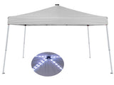 8x8 FT Slant Leg Foldable Canopy Shelter Tent with 4 Solar Color Meteor Shower LED String Lights, 78824125