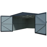 Outdoor Storage Shed 20x13 FT, Metal Garage Shed Backyard Utility Tool House Building with 2 Doors W1895P199514