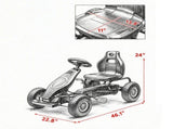Kids Pedal Go Kart with Ergonomic Comfort, Outdoor Ride-on Car with Tough Wear-Resistant Tread for 83954786
