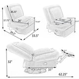 360&deg Swivel Rocking Single Sofa,Recliner Sofa, Manual Glider Rocking Armless W1628P264784