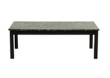 ZNTS Contemporary Black Faux Marble Top 1x Coffee Table and 2x End Tables 3pc Coffee Table Set Living B011P237499