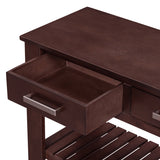 U_Style Stylish Entryway Console Table with 4 Drawers and 2 Shelves, Suitable for Entryways, Living N711P241286D
