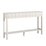 ZNTS [Replace code:71522742]Long Console Table Entryway Table with Different Size Drawers and Bottom 79017046