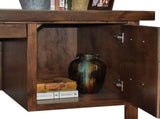 71 inch Executive Desk, No Assembly Required, Whiskey Finish B108P160194