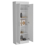 Nepal Pantry Cabinet, Space-Efficient 2-Door Design with Multiple Shelves B070P173199