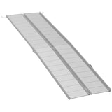 ZNTS 10' wheelchair ramp Portable folding ramp silver 92415508