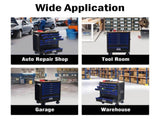 30-inch 7-drawer Wood-top Practical Rolling Steel Tool Cart, With Handle and Wheels, Storage Cabinet 73850984