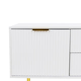 Modern warm white TV cabinet , for Living Room Bedroom W331P240826
