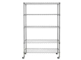 5-Tier NSF-Certified Steel Wire Shelving with Wheels Chrome 74365237