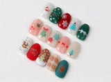 30sheet GlossyBlossom 3D Christmas Nail Stickers Korean Made Holiday Nail Art Decals for Festive 76464400