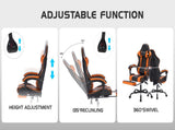 Gaming Chair with Footrest, Ergonomic Computer Chair with Headrest and Lumbar Support, Breathable W2367P288694