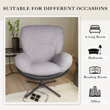 360&deg Swivel Office Chair, Modern Chenille Chair with Faux Leather and Black Metal Base Frame, No N817P205024G