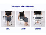 360 Degree Shower Chair Swivel,Portable Seat with Armrests and Back, Adjustable Height Seat for 35455994