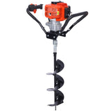 Post Hole Digger, 43cc Post Hole Digger, Gas Powered Earth Digger with 6&8" and absorber,Earth Auger W465109914
