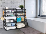 Black 7-Tier Shoe Rack with Modern Space-Saving Design 22858634