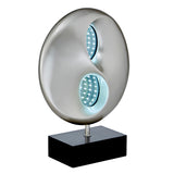 Ultra-Modern Design Table Lamp LED Lights Infinity Mirror Black and Silver Finish Antique Night Lamp B011P162530