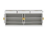 U-Style Farmhouse Sideboard with 3 Drawers & 4 Doors,59.1" Multi-Functional Storage Buffet with N711P345213K